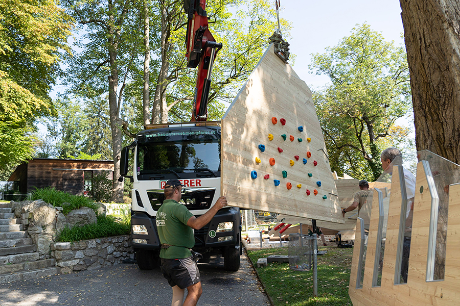 Transport der Kletterwand