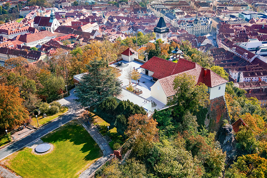 Luftbild vom neuen Museum © Studio WG3 + www.dronepix.at Luftbild vom neuen Museum