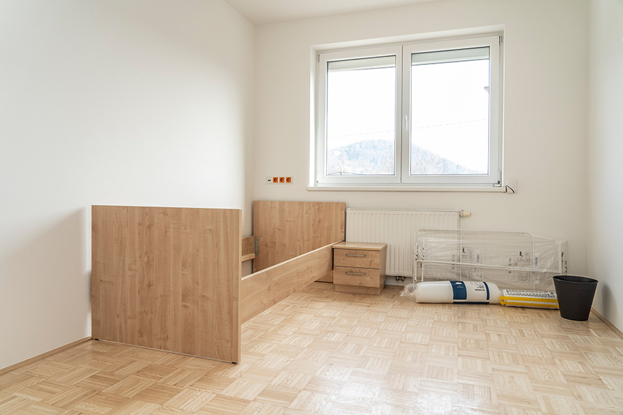 Das Haus bietet 10 Einzelzimmer für wohnungslose junge Erwachsene.