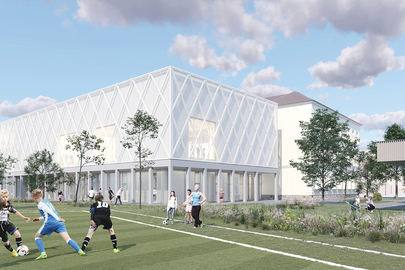 Blick in die Zukunft: Die neue Sportmittelschule Graz am Standort Algersdorfer Straße 11. © Tritthart-Herbst Architekten ZT-GmbH Blick in die Zukunft: Die neue Sportmittelschule Graz am Standort Algersdorfer Straße 11.