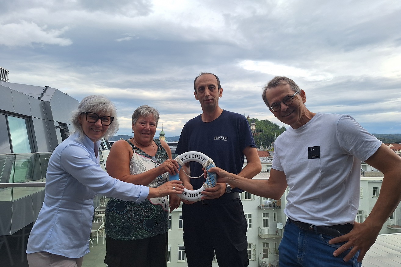 v.l.: Dana Sladek, Admir Misini, Sabine Fruhmann, Günter Hirner